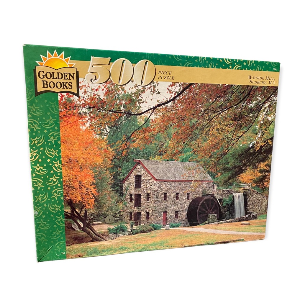 NEW Golden Books 500 Piece Jigsaw Puzzle Wayside Mill, Sudbury, MA